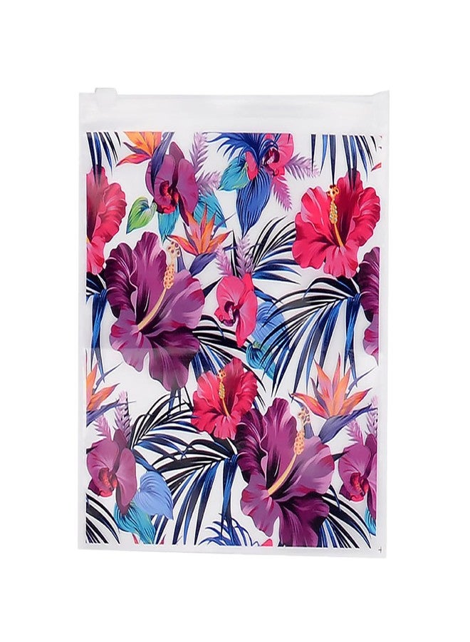 Miamica حقيبة أدوات تجميل قابلة لإعادة الإغلاق من مياميكا للنساء، بحجم ربع جالون، ومنظمات تعبئة للسفر، لون الكركديه، عبوة من 12 قطعة - Image 1